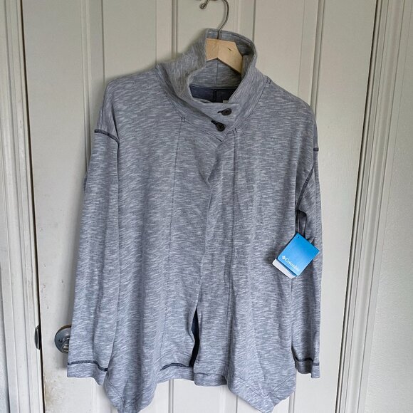 Columbia Jackets & Blazers - NEW Columbia Womens North Alp Wrap Cardigan Jacket NWT S Heather Grey High Neck